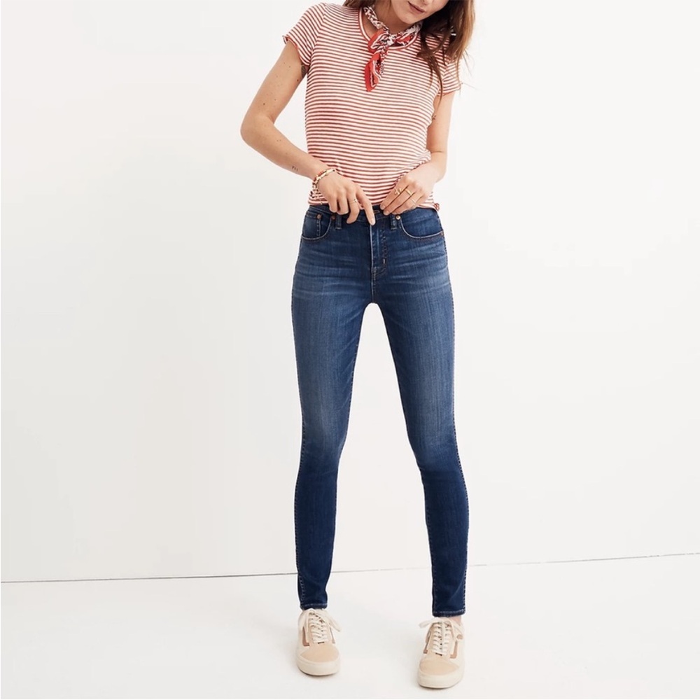 Madewell 10" High-Rise Skinny Jeans in Danny Wash: TENCEL™ Edition